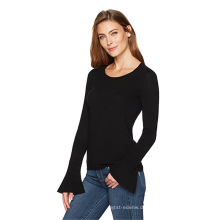 PK18A32HX Frauen 100% Cashmere Soft Bell Sleeve Sweater